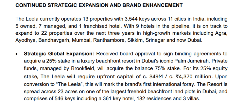 The Leela Hotels goes abroad: Indian hospitality biggie to open one of the biggest hotels in Palm Jumeirah 1 Leela Hotels goes abroad