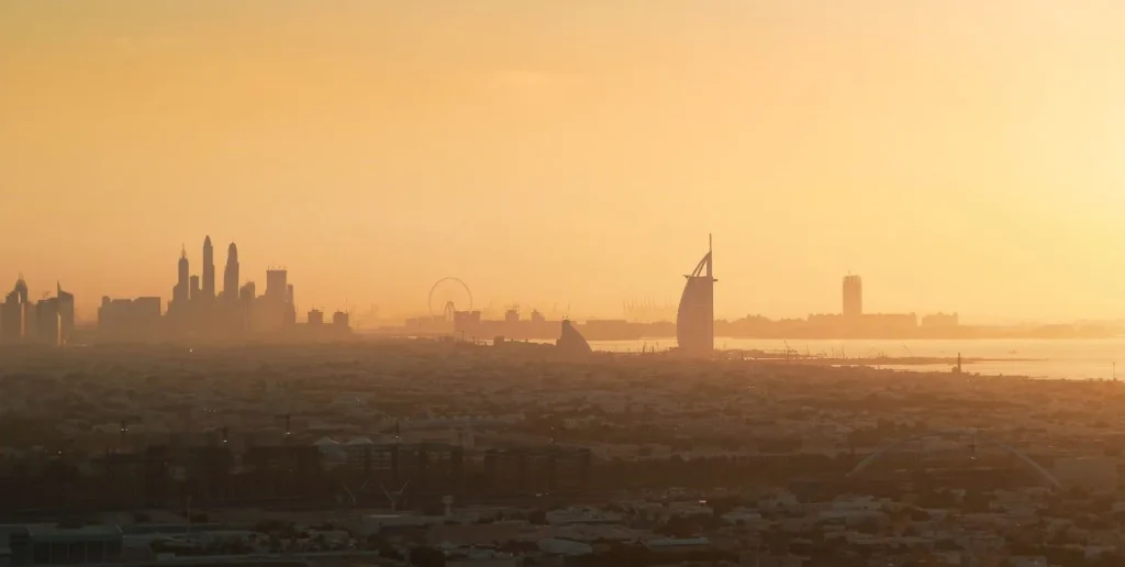 Travel to Dubai - Dubai Weather Guide: Best Months to Enjoy Beaches, Desert Safaris & Festivals  - Photo: dubai downtown skyline united arab emirates or ua 2026 03 10 02 03 34 utc1